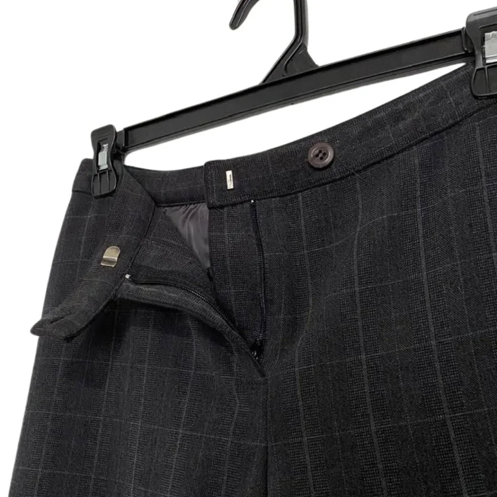 Worthington Petite Stretch Grey Plaid Business Casual Dress Pants - Picture 7 of 13